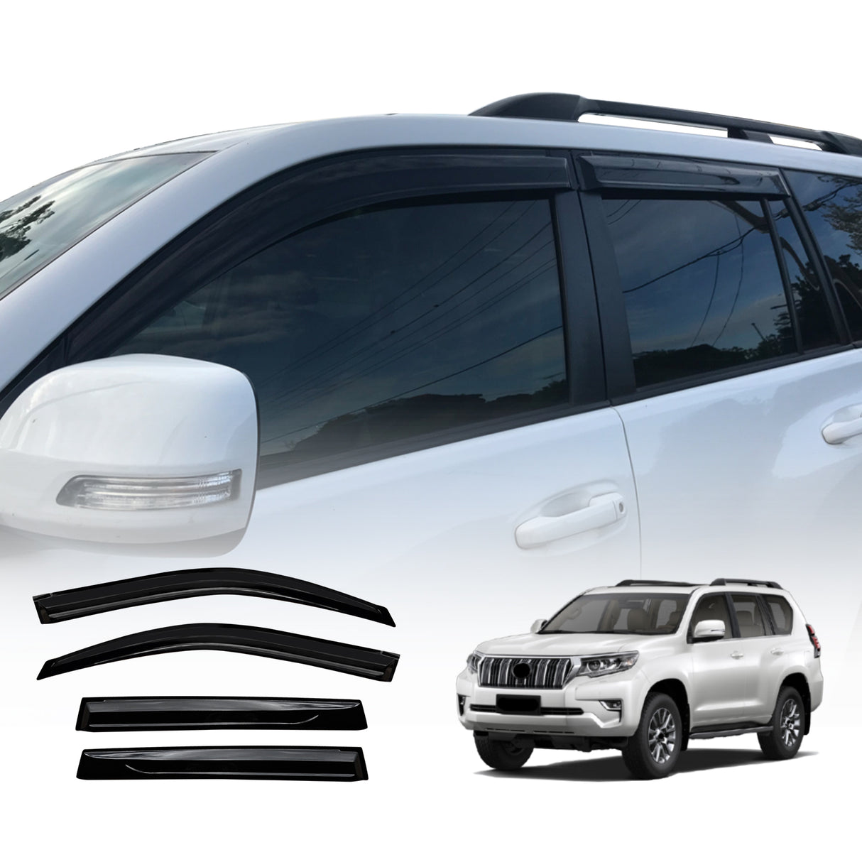 Luxury Weather Shields for Toyota Land Cruiser Prado 150 2009-2024