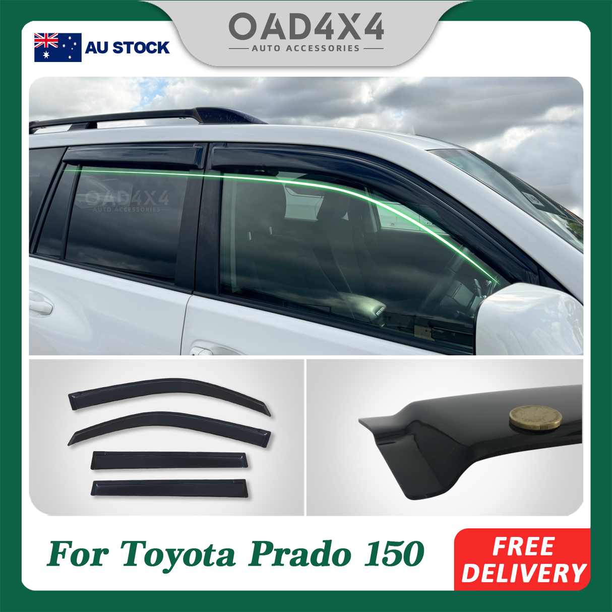 Weather Shields for Toyota Land Cruiser Prado 150 2009-2024