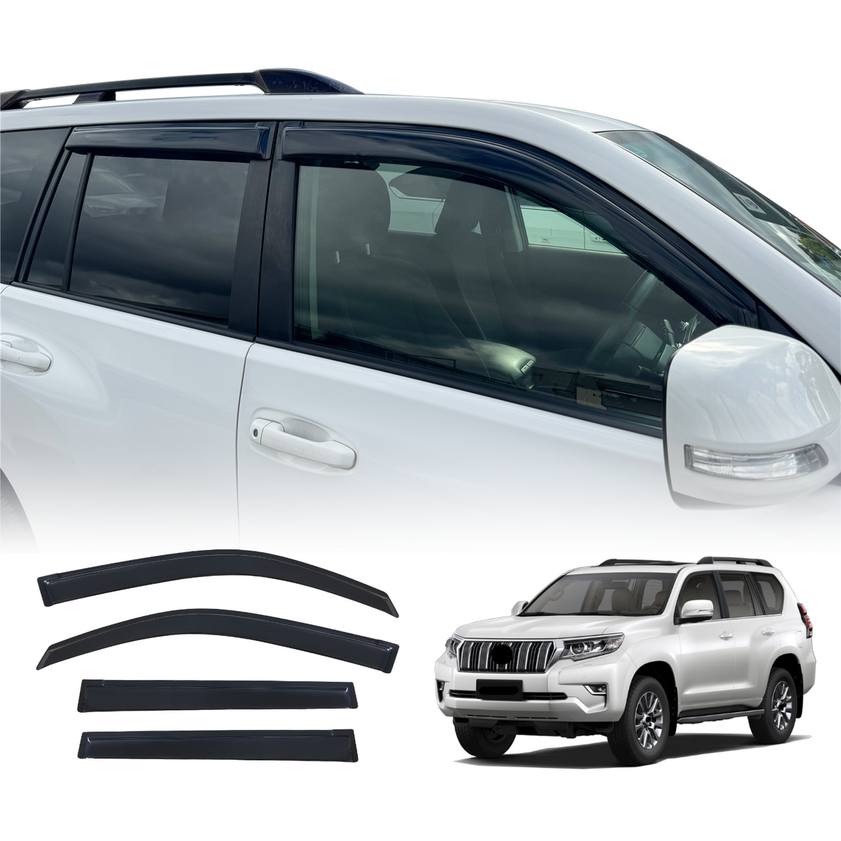 Weather Shields for Toyota Land Cruiser Prado 150 2009-2024