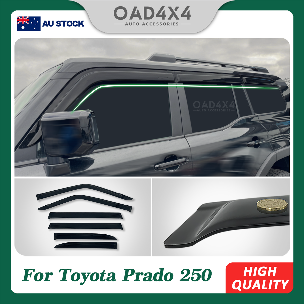 Pre-order Weather Shields for Toyota Land Cruiser Prado 250 LC250 2024-Onwards 6PCS