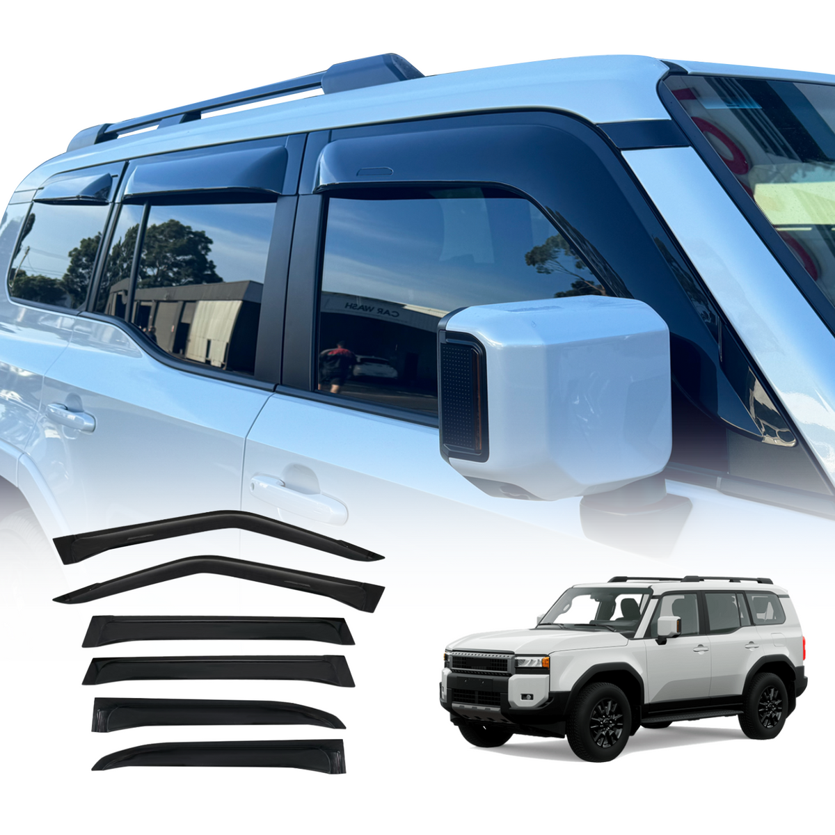 Widened Weather Shields for Toyota Land Cruiser Prado 250 LC250 2024-O ...