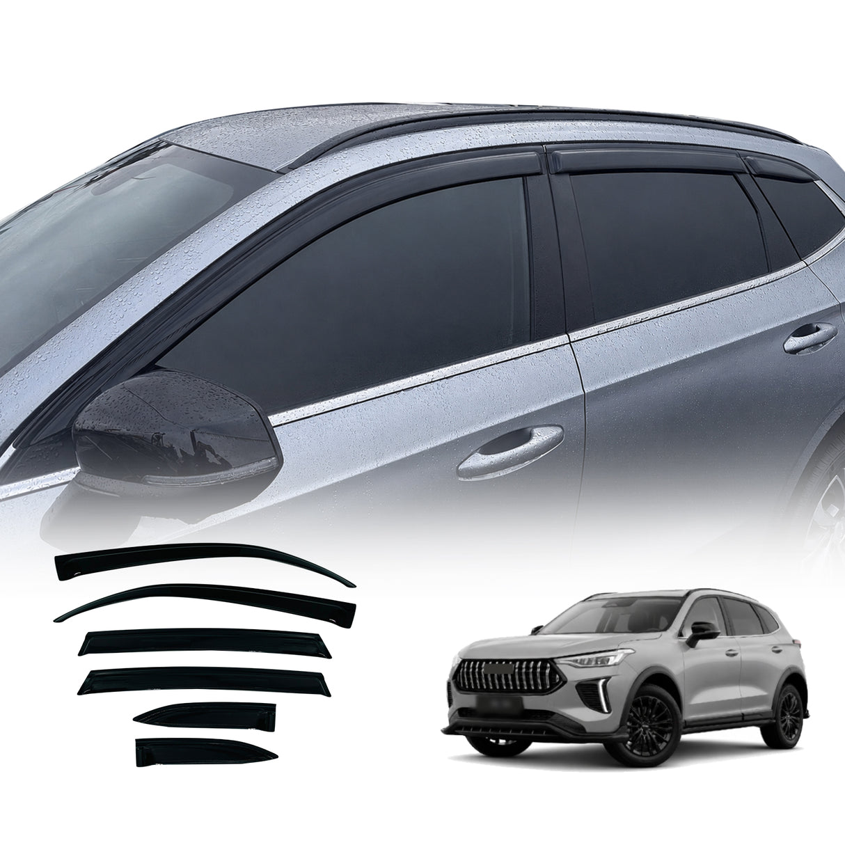 Luxury Weather Shields for Haval Jolion Petrol Lux/Premium/Ultra 2021-Onwards 6PCS