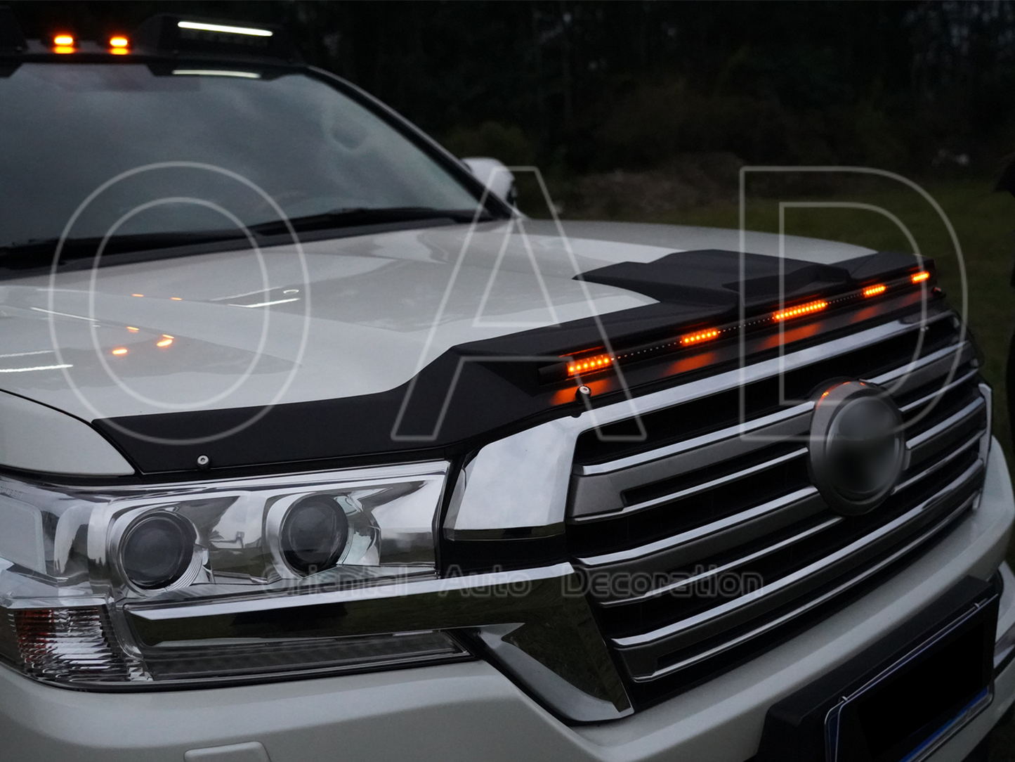 LED Light Bonnet Protector Hood Protector for Toyota Landcruiser 200 Land Cruiser 200 LC200 2016-2021