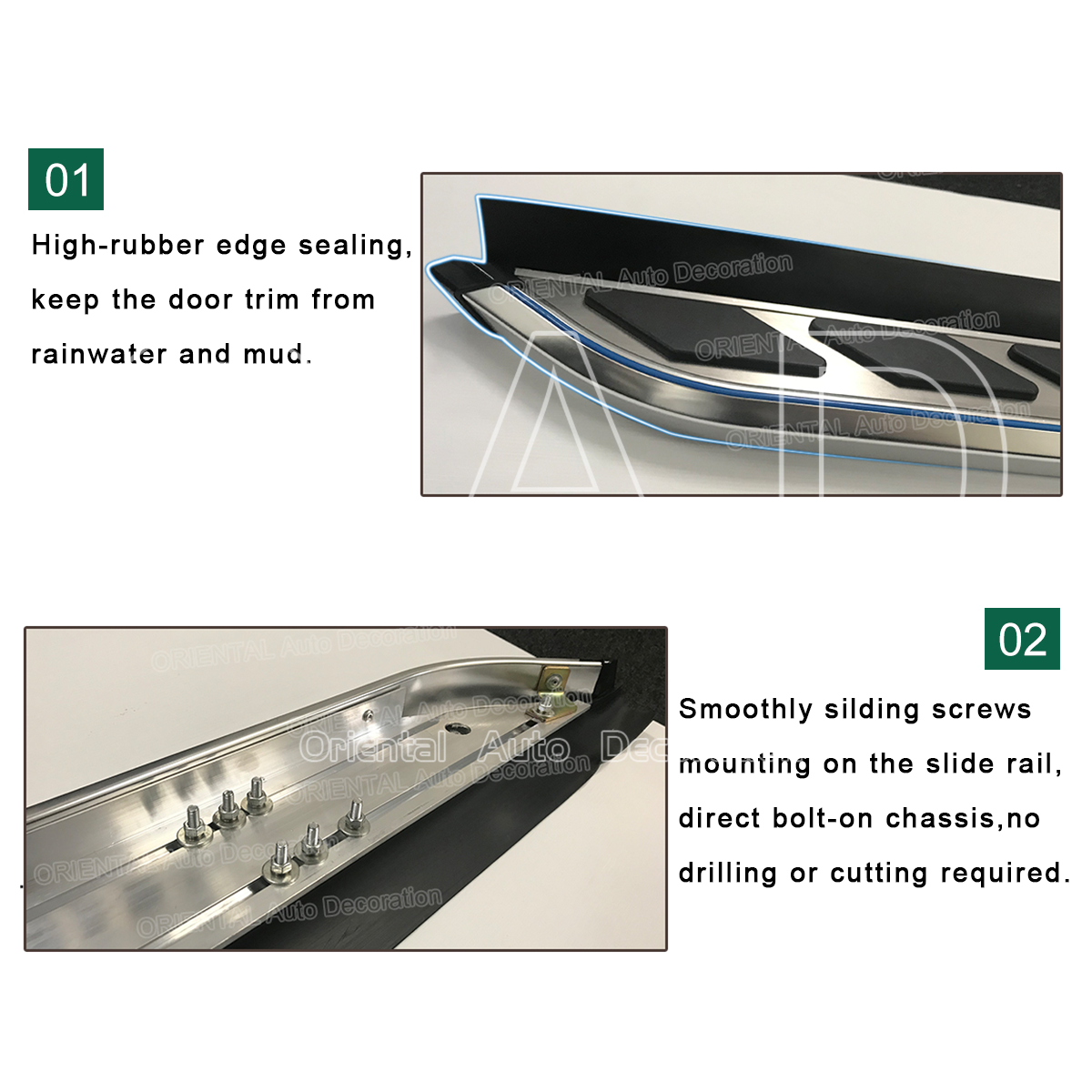 Aluminum Side Steps Running Board For Volvo XC60 2017+ model #66
